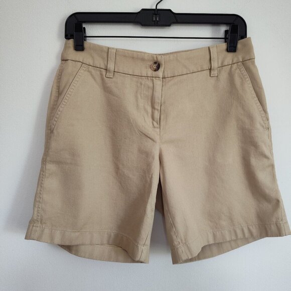 Ladies SZ 2 J Crew Factory Tan Classic Chino Short - Picture 1 of 3